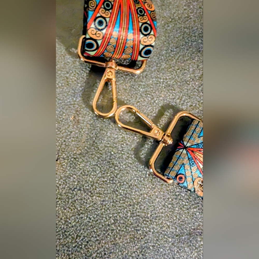 Bohemian Patterned Multicolor Bag Strap Strap Wit… - image 3